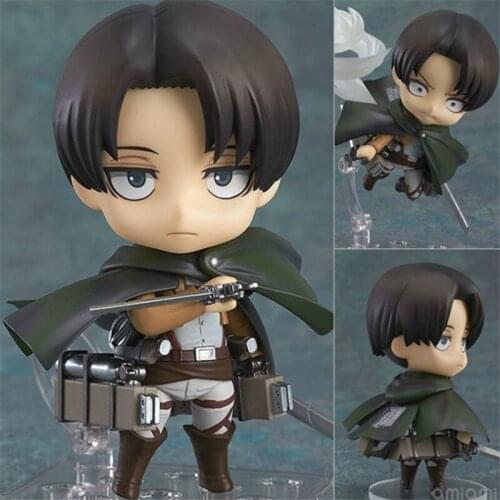 Attack on Titan Levi Ackerman #390 Action Figure Model Toy Eren Figurine Cute Toys Face Change Assembly 10cm