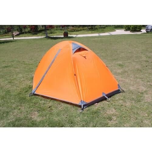 Hot selling CZX-399 Aluminum Pole Double Lays 4 season 1 Person Camping tent come with Aluminum pegs+wind ropes+carry bag+logo