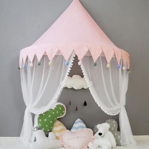 Cotton Infant Baby Mosquito Net Crib Netting Portable Kids Canopy Bed Play Tents House Tipi Enfant Girls Princess Bed Curtains