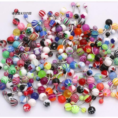 2013 hot wholesale mix styles colors body jewelry lots belly button rings 1000pcs fashion piercings jewelry navel rings