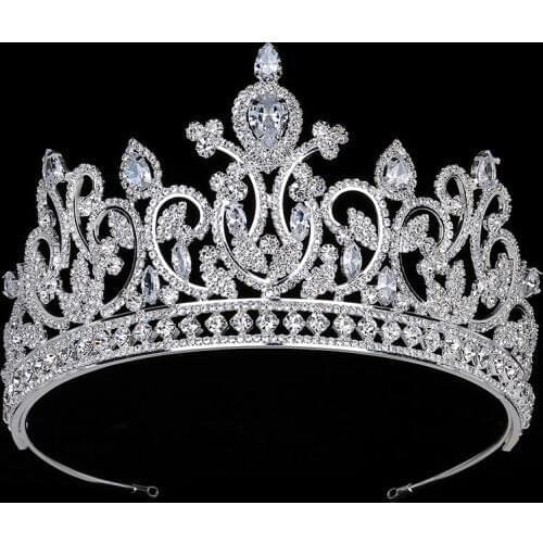 Crown HADIYANA Vintage Delicate Tiara Women Wedding Bride Hair Accessories Cubic Zirconia Luxury Hair Jewelry BC3628 Diadema