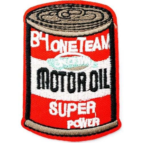 MOTOR OIL Size:5.2x7.5cm Cloth Badges Mend Decorate Patch Jeans Bag Hat Clothes Apparel Sewing Decoration Applique Patches Badge