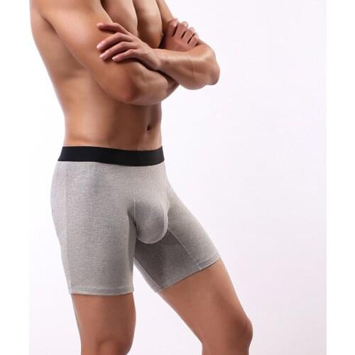 Mens Long Boxer Cotton Pants Men Boxers Hombre Man Underwear Cotton Boxer Shorts Underpants Pouch Panties Men Roupa Masculina