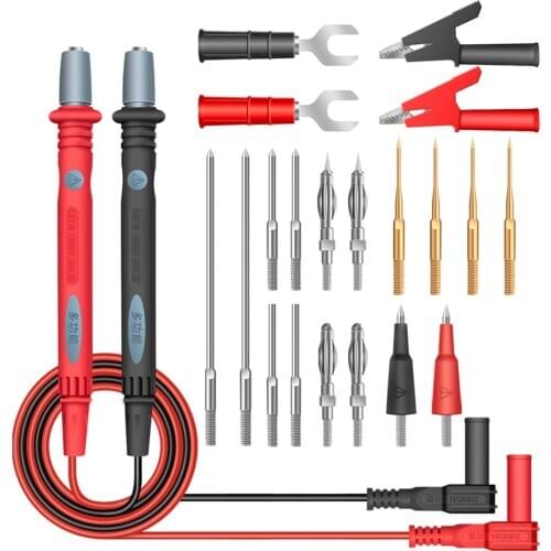22 in 1 Electronic Test Lead Kits Multi-function For Digital Multimeter tester with Alligator Clips Probes Tips Accessories Set
