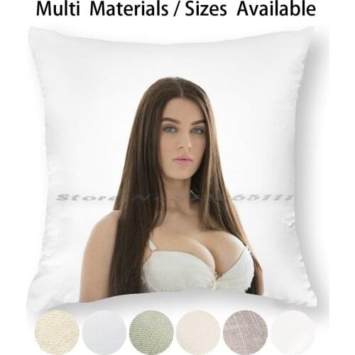 Lana Rhoades Pillow Case Throw Pillow Cover Cotton Linen Flax Lana Rhoades Star Busty Fake Taxi Creative Trending Vintage Gift