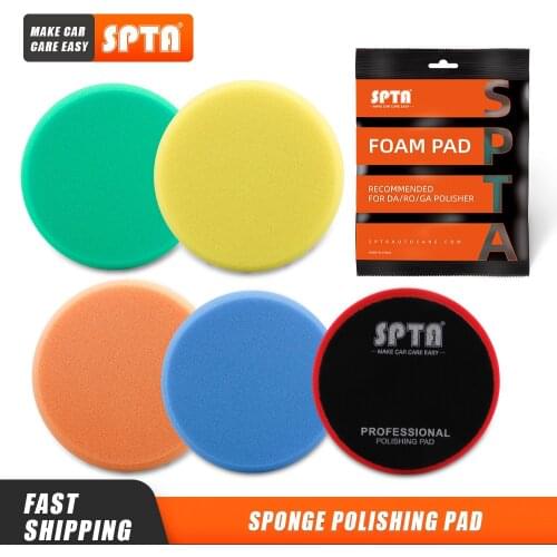 Bulk Sales) SPTA 3"(80mm)/5"(125mm)/6"(150mm) Car Spong Buffing Polishing Pads & Buffing Pads For DA/RO/GA Car Buffer Polisher