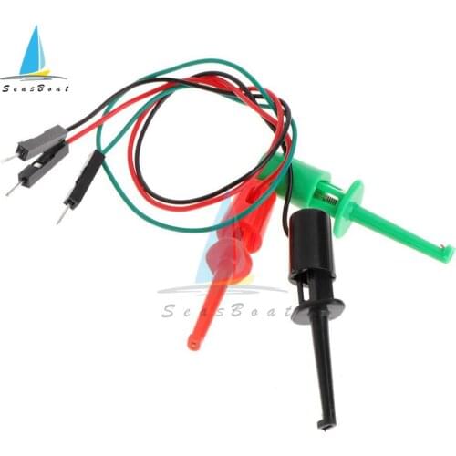 3 Pcs/Lot 20cm Transistor Tester Test Hook Test Clip With Male Head DuPont Line For Electrical Work Hook Type Test Clip