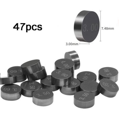 47pcs Motorcycle Engine Valve Shim Adjustable 7.48MM Valve Shim Refill Kit For Honda Suzuki Yamaha Kawasaki