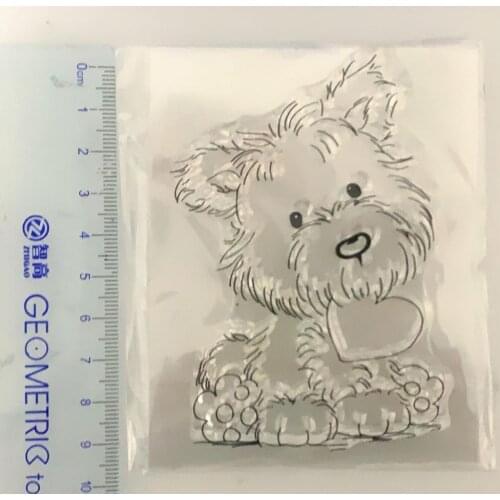 Transparent Silica Gel Dog Seal 9x6cm, Exquisite Design DIY Album