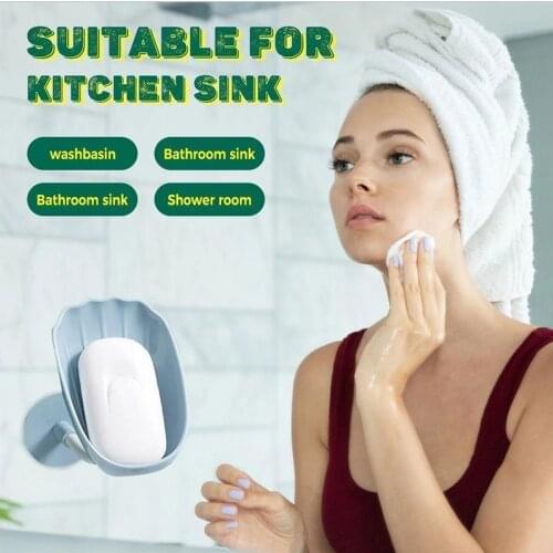 Shell Soap Dishes Holder Self Draining Decorative Plastic Soap Saver For Bathroom Kitchen TS2 Bathroom Products