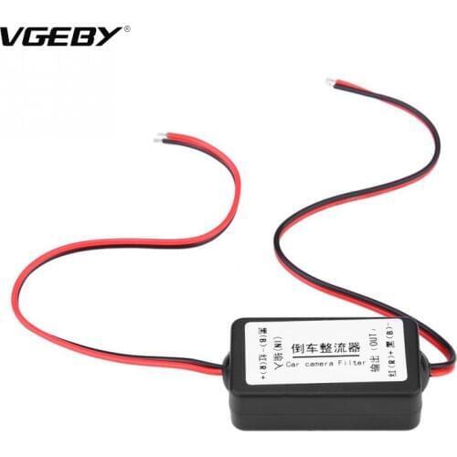 12V DC Car Rearview Camera Power Relay Capacitor Filter Rectifier Car Rear View Camera Connecter