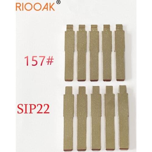 RIOOAK 5pcs Remote Key Blade KD VVDI Uncut Flip Blank LISHI SIP22 #157 ForFor Fiat Punto Ducato Stilo Panda Replacement part