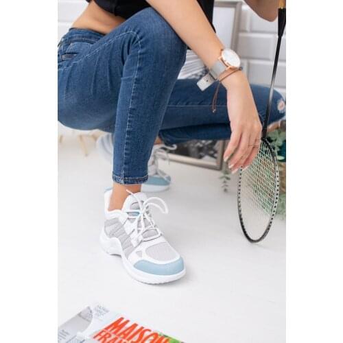 Meyra fashion White Blue Sports Shoes