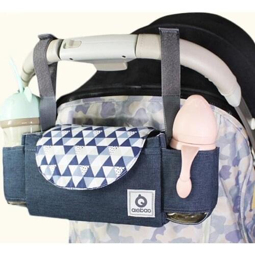 Baby Stroller Organizer Bag Mummy Diaper Bag Hook Baby Carriage Waterproof Large Capacity Stroller Accessories Outdoor Travel