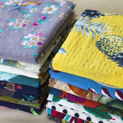 Thin Cotton/Viscose Printed Floral Fabric For Spring Summer Women Children Clothing Sewing Textile Textile