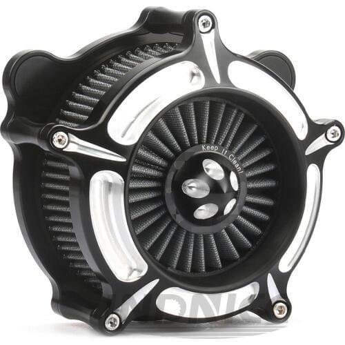 Motorcycle Turbine Spike Air Cleaner intake filter For harley Touring street Glide 08-16 black air intake