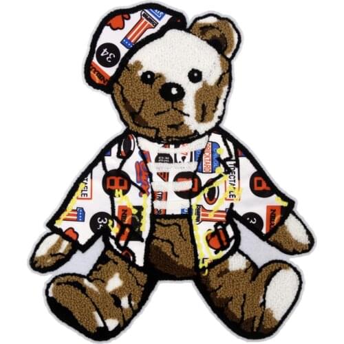 1pcs new style cartoon bear patch cartoon pattern fashion embroidery patches DIY clothing accessory patch J330