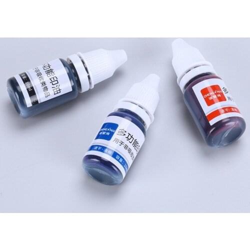10ml Permanent Quick-Dry Ink for Selfinking Make Stamp for Metel Plistic Ceramics Glass Paper