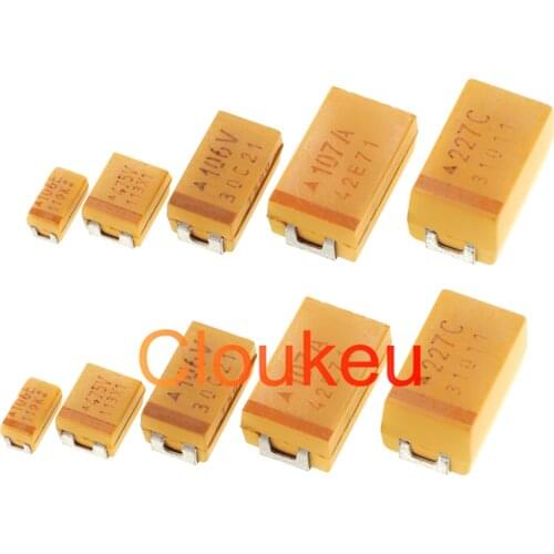2917 7343D E SMD Tantalum capacitor 6.3V 10V 16V 25V 35V 50V 4.7UF 6.8UF 10UF 22UF 33UF 47UF 68UF 100UF 150UF 220UF 330UF 470UF
