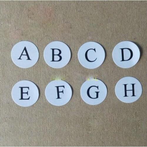 Alphabet stickers 1.2 cm round sticker label the ABCD letters