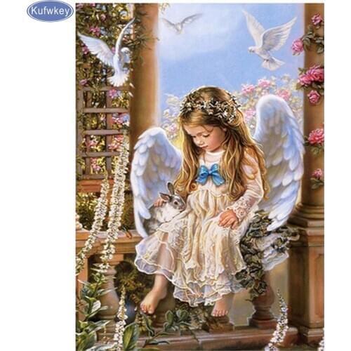 5D Diy Diamond Painting,Cross Stitch,full Diamond Embroidery guardian angels 3d diamond mazayka 5d Diamond Mosaic Stickers Decor