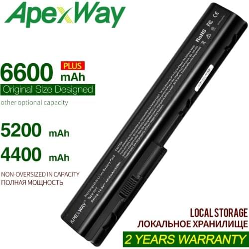 ApexWay 8Cell 4400mAh laptop battery for Hp HSTNN-IB74 HSTNN-IB75 HSTNN-DB74 HSTNN-DB75 HSTNN-OB75 HSTNN-XB75 HDX18 HDX18t