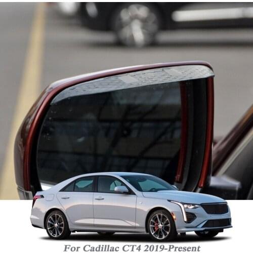 Car Rearview Mirror Rain Eyebrow Auto Shield Snow Guard Sun Side Visor Shade Protector For Cadillac CT4 2019-Present Accessory