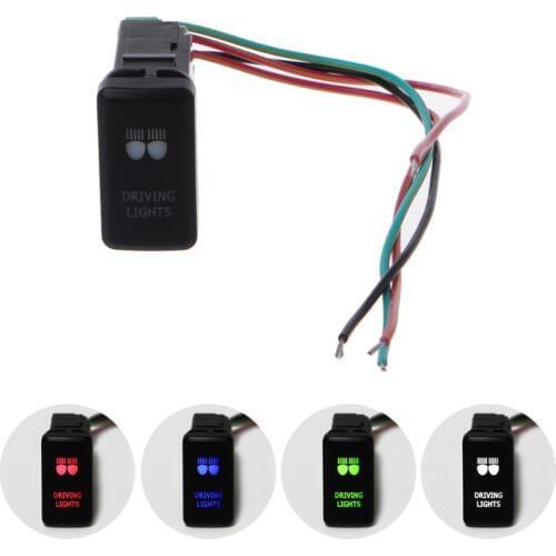 OOTDTY 12-24 V Foglight Switch Wire Laser Button Switch Car Automobile SUV Switch Push Button For Toyota Styling Car