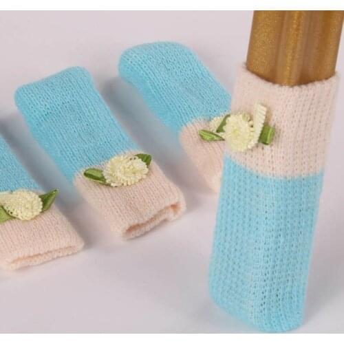 Cat Chair Socks Outgeek Chair Leg Covers Cute Cat Foot Shaped Knitted Furniture Feet Socks Chair Leg Floor Protector 16PCS 4sets