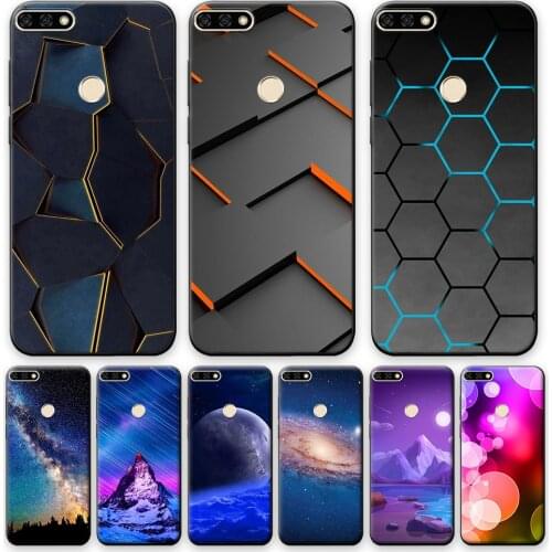 For Honor 7C Case Love Pattern Back Cover For Honor 7C 5.99 inch Soft TPU Silicone Phone Case For Huawei Honor 7C Fundas on 7C