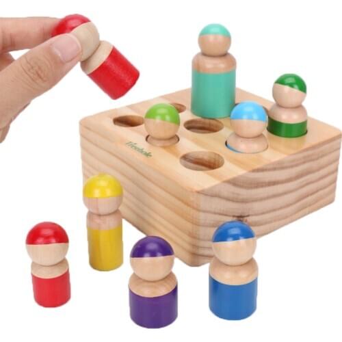 Wooden Rainbow Block Grimms Wood Stacking Toys Rainbow Building Blocks Kids Rainbow Stacker Wooden Montessori Eductaional Toy