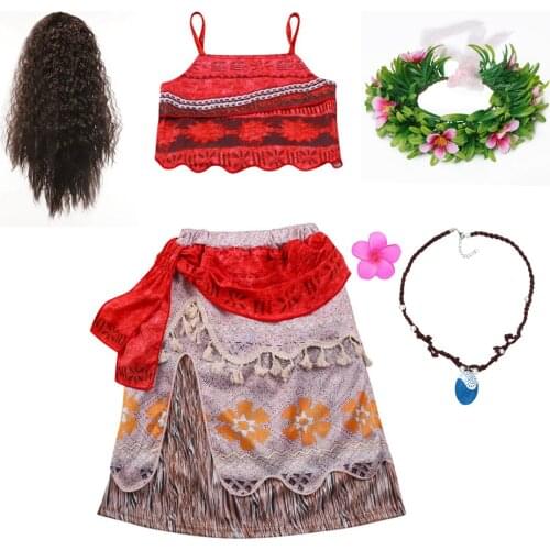 Kids Girl Princess Party Dress Moana Adventure Girls Clothing For Girl Children Christmas Party Cosplay Costume Oufit