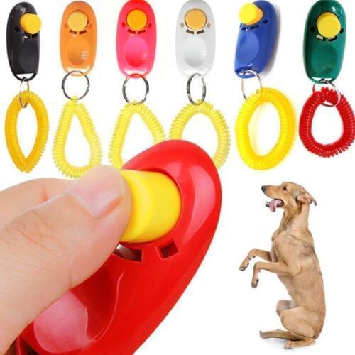 1PC New Portable Training Guide Clicker Dog Supplies Whistle Trainer Delicate Button Clicker Pets Dog Cat Pet Clicker