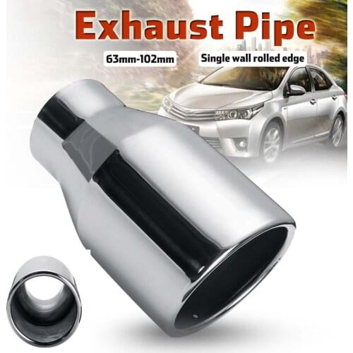 GM 63mm-102mm exhaust pipe silencer exhaust pipe tail silencer stainless steel for Honda/Toyota/VW