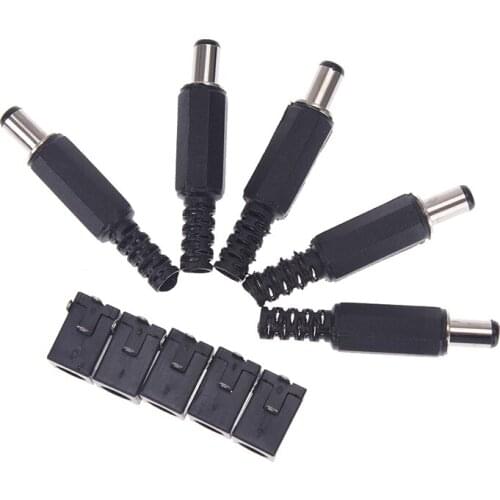 The Needle Male Female Total 10Pcs( Male 5pcs+ Female 5pcs) Socket Plug Jack DC-005 Power Connector Socket Round