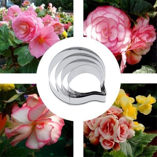 Pottery Cutter Tool Tuberous Begonias Flowers Cutting Mold Designer DIY Clay Concrete Molds Seramik Aletleri Model Cutters