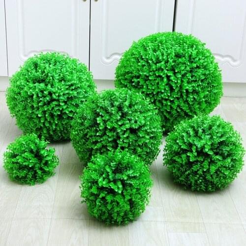 Artificial Flower Grass Plant Ball Milan Fake Peanut Grass Wedding Decoration Hanging Garden Outdoor Home Decor Ball Simulation