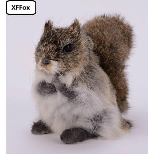 Cute simulation natural colour squirrel model polyethylene&furs real life squirrel doll gift 20x10x14cm xf2260