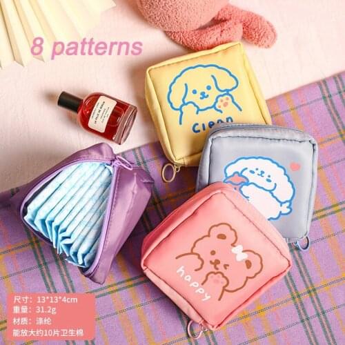 Mini Cute Tampon Storage Bag Women Necessaire Bag Multi-Purpose Travel Portable Sanitary Pad Pouch Organizer Home Supplies