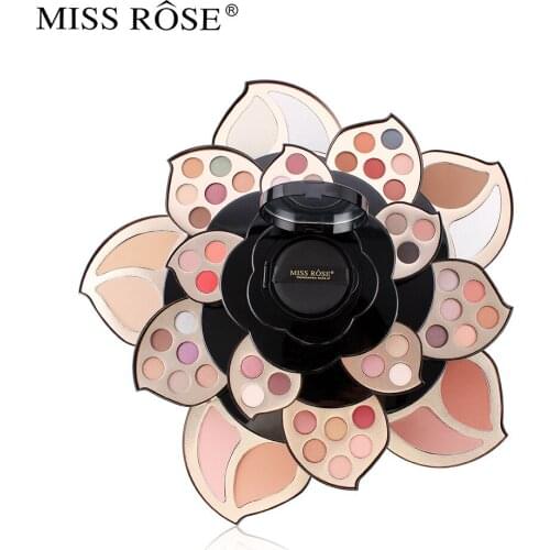 MISS ROSE Black plum blossom color make up tray cross border multi-functional color makeup set