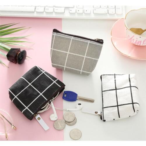 Fashion Women Kids Canvas Coin Purse Small Wallet Change Purses Mini Childrens Pocket Money Bag Key Card Holder Hand Bag Gift