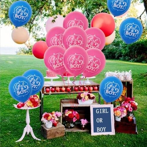 50Pcs It is A Girl Boy Foil Latex Balloons Set Kid Baby Shower Favor Air Globe Toys Birthday Party Decoration Supplies