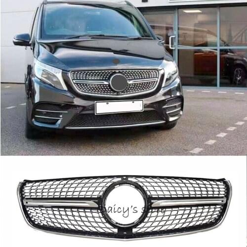 Front grille suitable for v class w447 diamond grille V250 V260 plastic grille 2015
