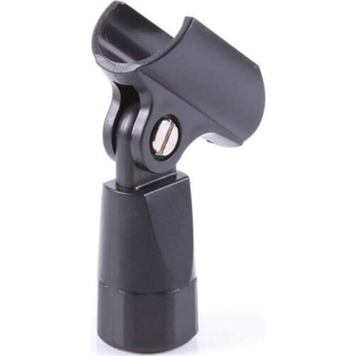 Plastic Microphone Mic Stand Accessory Plastic Clamp Clip Holder Mount Black