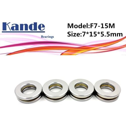 4pcs F7-15M 7x 15 x 5mm F7-15 high quality Miniature planar bearing 7x15x5 mm Axial Ball Thrust Bearing