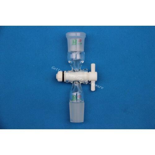 Flow Control Borosilicate Lab Glass Adapter 24/29, 2mm PTFE stopcock