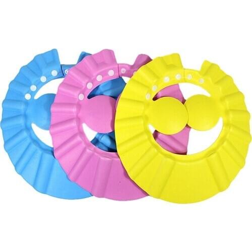 1pc Baby Shampoo Shower Cap Wash Hair Soft Foam Adjustable Bathing Protect Cap Hat for Baby Children Kids Shampoo Hat Baby Stuff