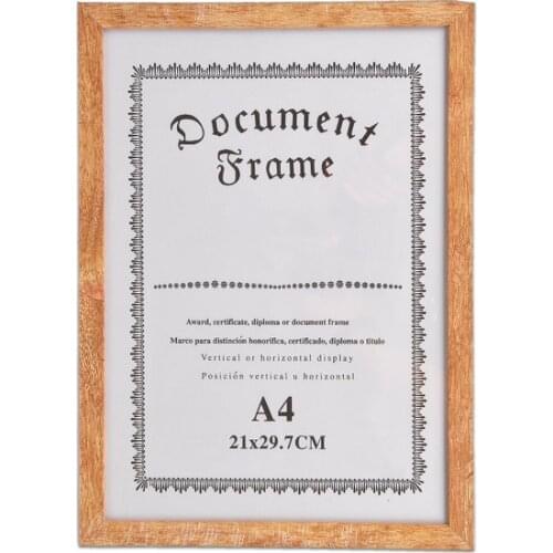 Modern A4 Wood frame, Diploma, Certificate Glass Wall frame фоторамка коллаж Photo frame