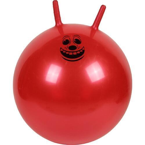 1pc Thickened Bouncing Ball Inflatable Exercise Ball Jumping Ball Bouncy Ball Handle Ball For Children (Random Color)