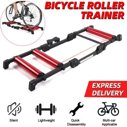 Bike Rollers Indoor Exercise Bicycle Roller Trainer Stand Aluminum MTB Road Bicycle Home Cycling Training For 24-29 MTB Bike
